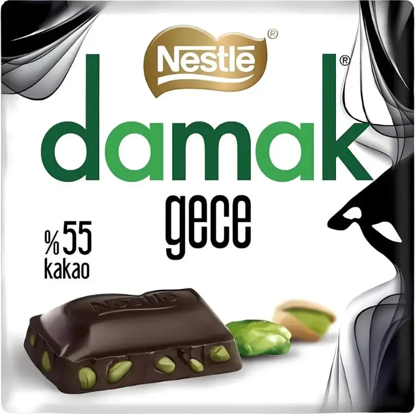 Nestle Damak Dark Chocolate with Pistachios 60g