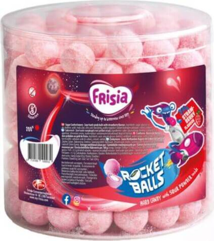 Rocket Balls Sour Strawberry 200st