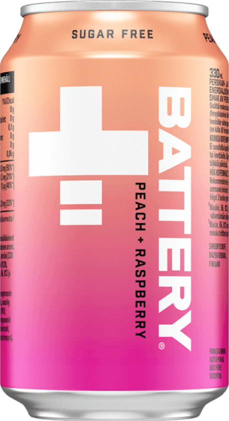 Battery Energy Peach Raspberry 33cl