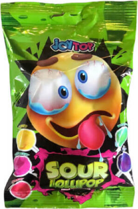 JoyTop Sour Lollipop Smiley 88g