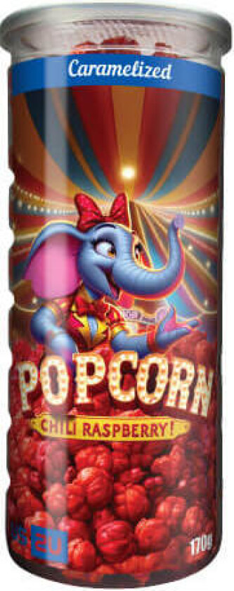 Bilde av Karamelliserade Popcorn Chili & Raspberry 170g