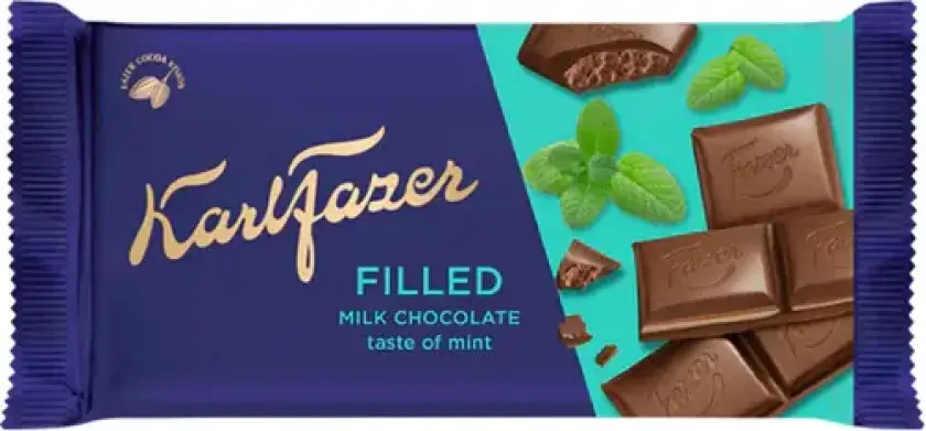 Karl Fazer Filled Mint chokladkaka 121g