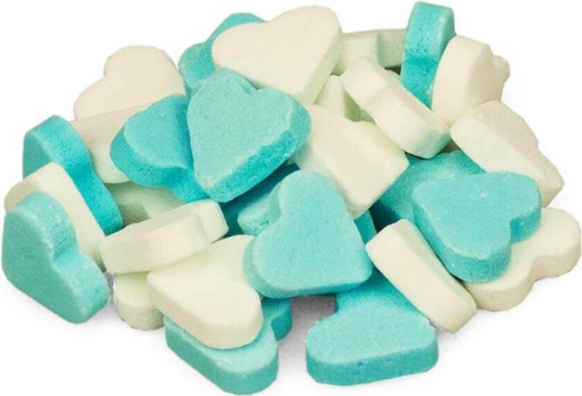 Mini Frukthjärtan Blå & Vit 1kg