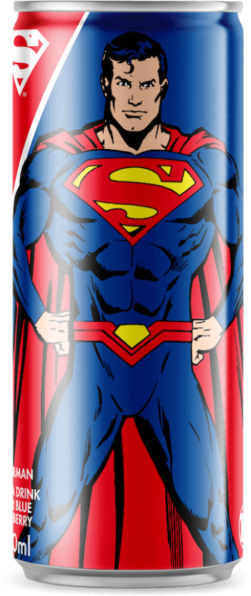 Superhero Läsk Superman Sour Blue Raspberry 25cl