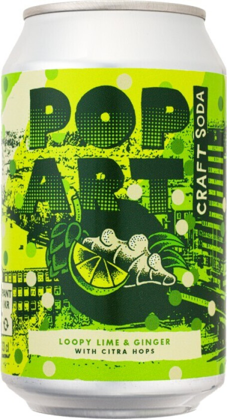 Pop Art Loopy Lime & Ginger 33cl