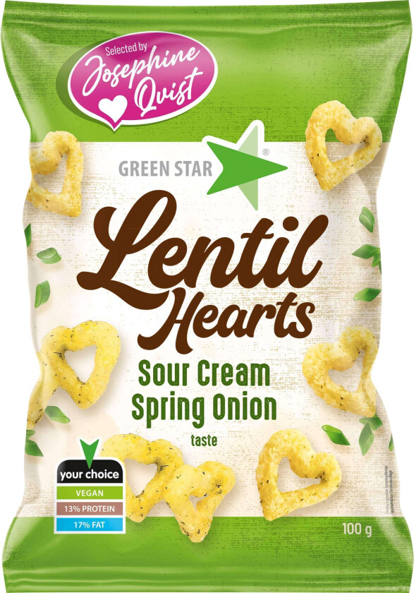 Lentil Hearts Sour Cream & Onion 100g