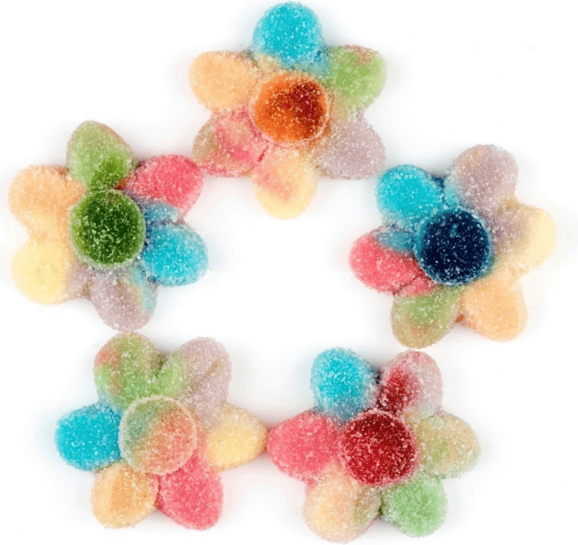 Sugared Rainbow Flowers 1kg