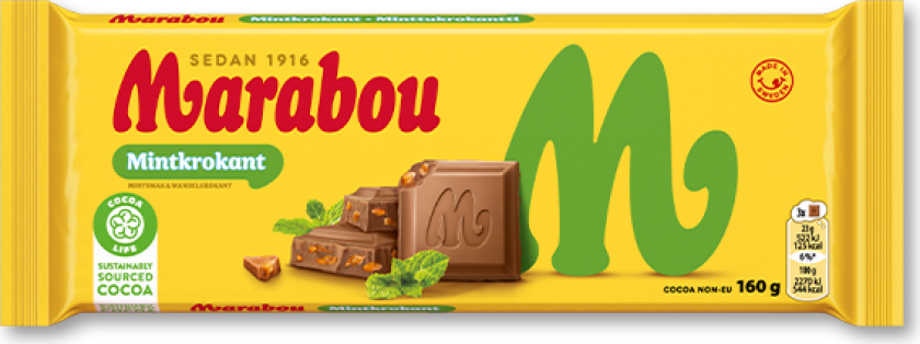 Marabou Mintkrokant 160g