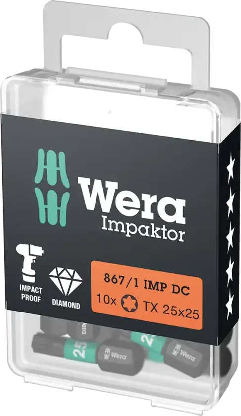867/1 Impaktor DC Bits Torx TX25 10stk