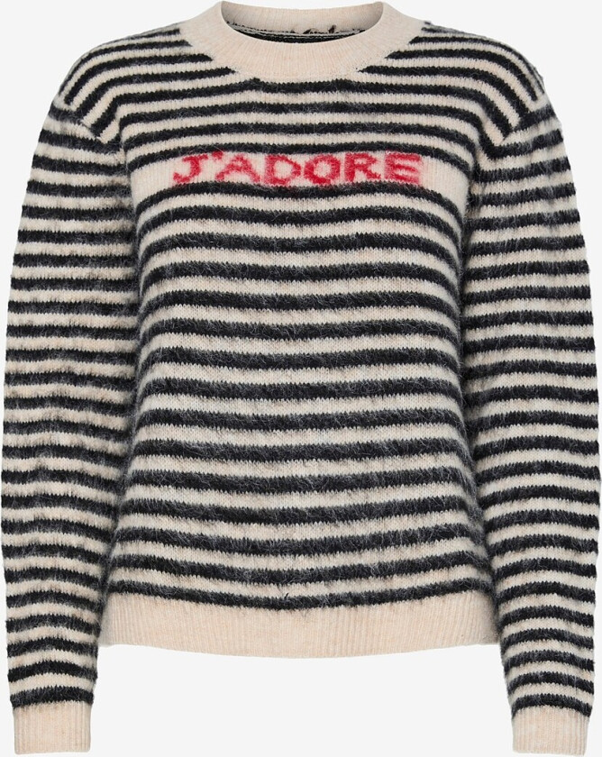 Pullover pcJada LS O-neck Knit BC - Grå