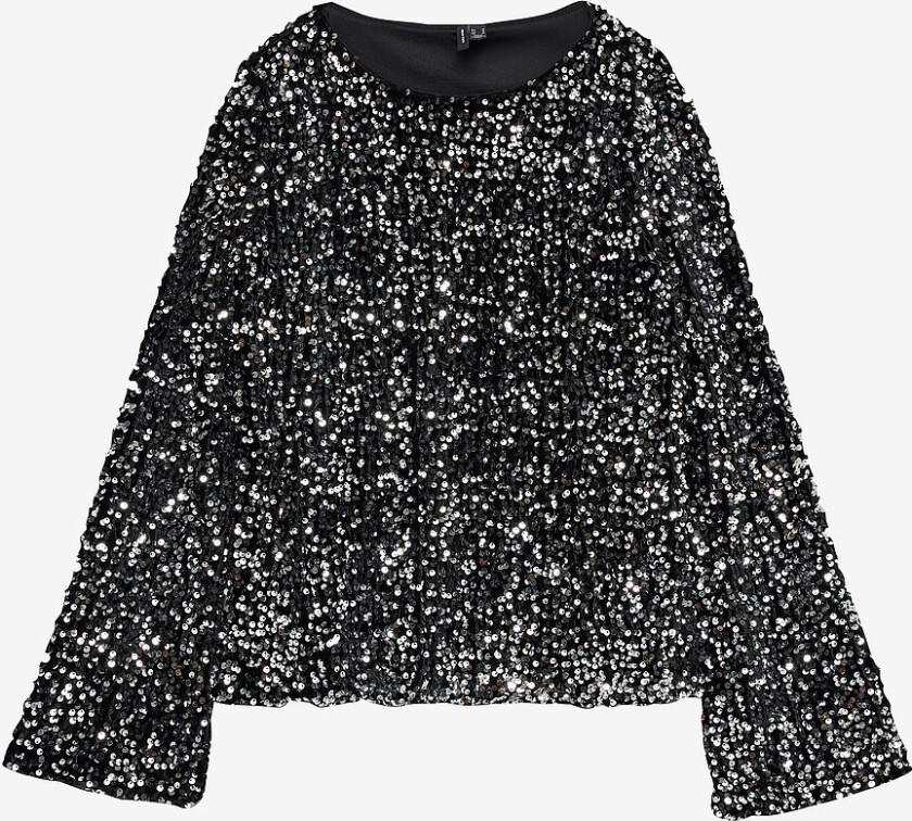 Paljettopp Vmbella LS Boatneck - Svart