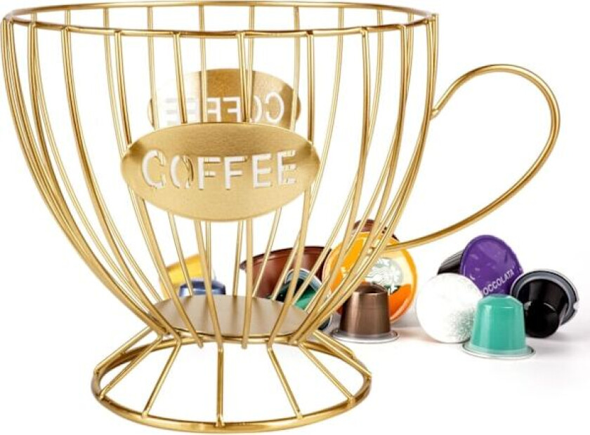 Kaffekapselkurv, kaffekapselholder, oppbevaring for kaffekapsler, apekurv, for oppbevaring av kaffekapsler og frukt