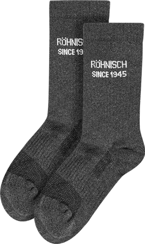2-pack Logo Socks, Dark Grey Melange