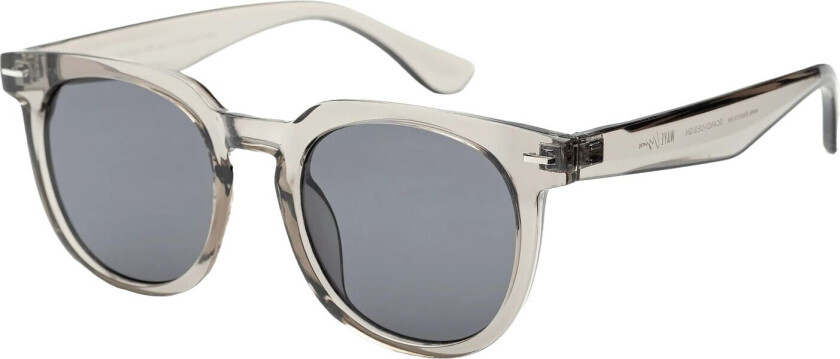 008 Transparent Grey Frame With Smoke Lens, solbriller, unisex Grey/Smoke Lens