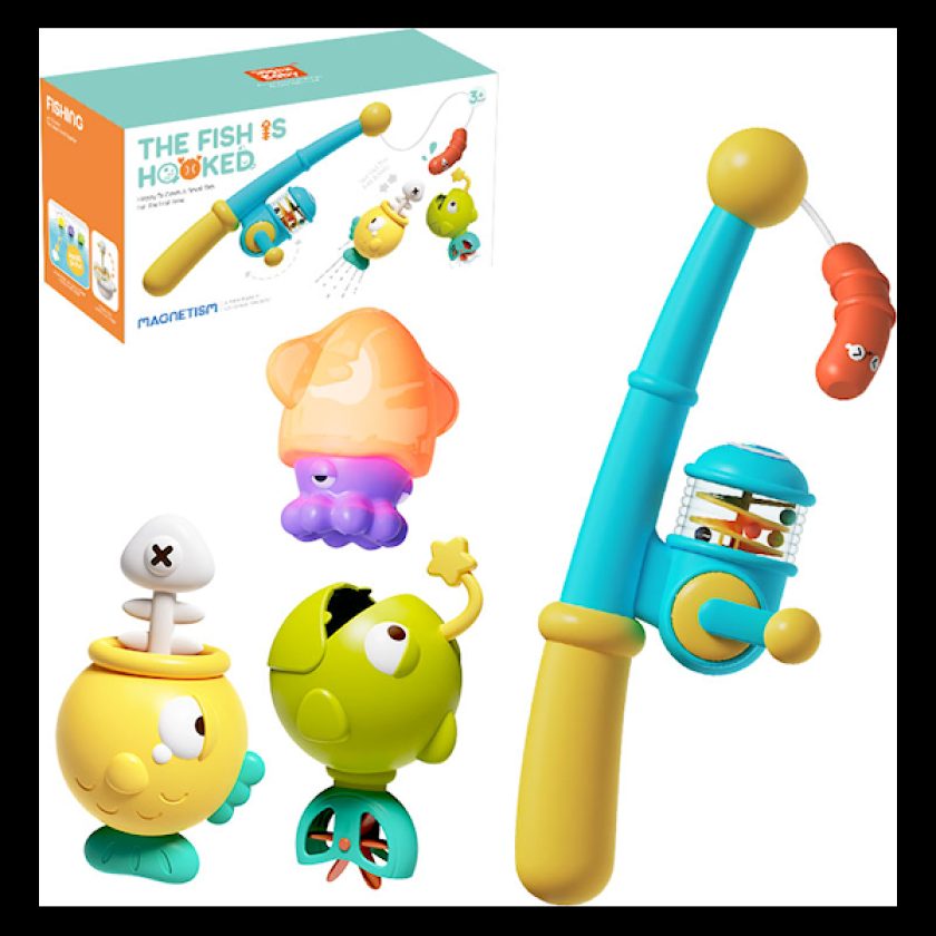 Tub Fun! Badelek, Fiskesett, 4 deler
