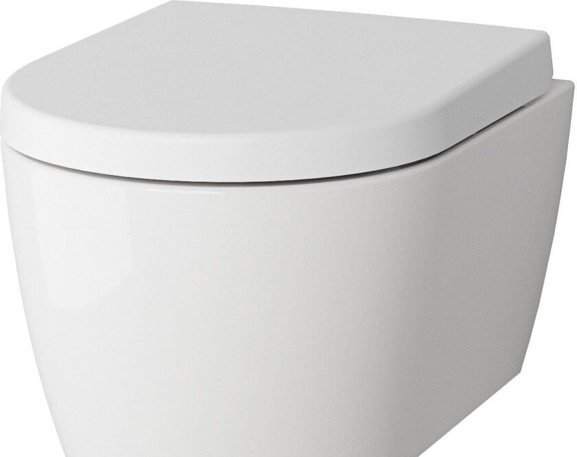 Vikingbad Aida Kompakt Standard Toalettsete Hvit - Soft-close