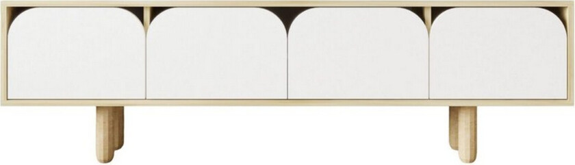 Arvo TV-benk 180x30 cm - Brun/Hvit