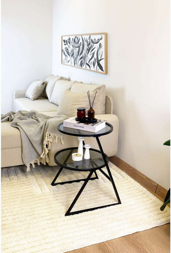 Lorigulla Sidebord 42x42 cm - Svart/Grå