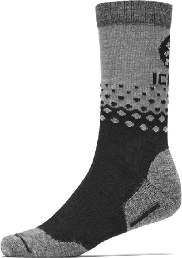 Warm Wool Sock - A Spots Black/Grey, 34-36