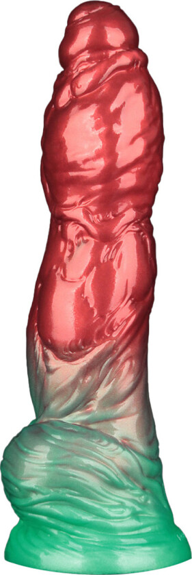 LoveToy: Aerosx, Dual Density Inflatable Dildo, 25 cm, rød/grønn