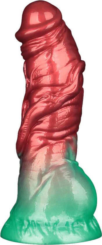 LoveToy: Aerosx, Dual Density Inflatable Dildo, 19 cm, rød/grønn