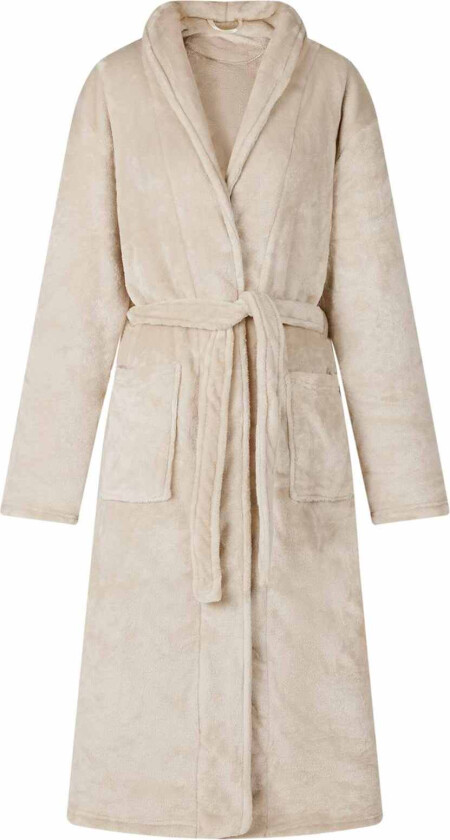 Badekåpe uten hette Beige m Flanell