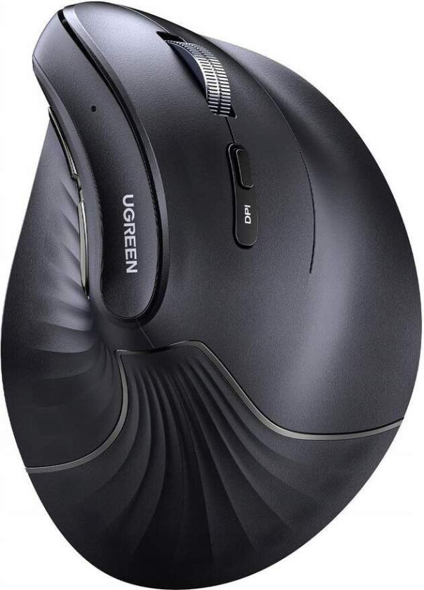 UGREEN Ergonomisk Vertikal Mus 4000 DPI Maks, 5 Knapper – Svart