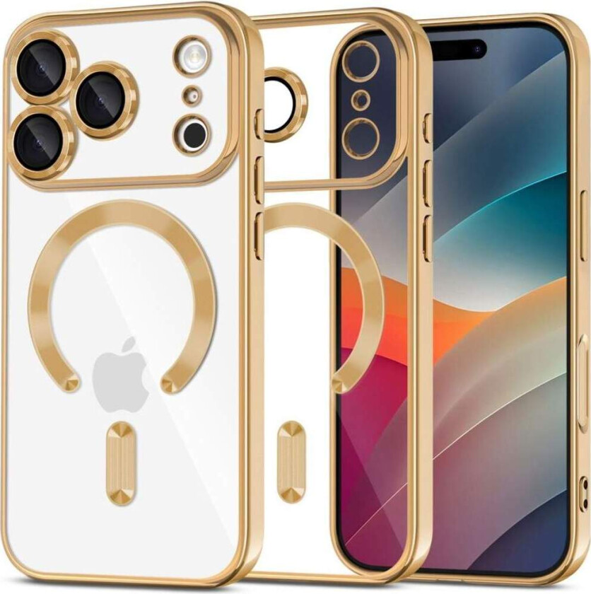 MagFlex MagSafe-deksel til iPhone 17 Pro Max – gjennomsiktig gull