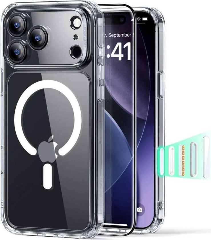 Classic Hybrid MagSafe-settdeksel og skjermbeskytter til iPhone 17 Pro – gjennomsiktig