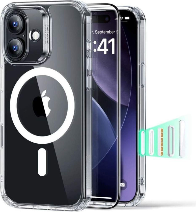 Classic Hybrid MagSafe-settdeksel og skjermbeskytter til iPhone 17 – gjennomsiktig