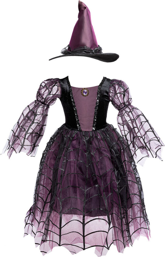 Kostymer - Heks - Svart/Lilla - - 3-4 år (98-104) - Kostymer