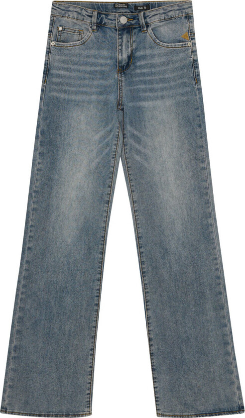Indisk Blue Jeans Jeans - Wide Fit - Skadet Light Denim - Indian Blue Jeans - 8 år (128) - Jeans
