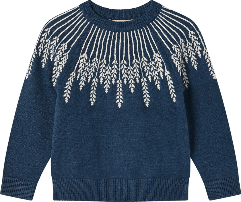 Genser - Strikk - Alon - Leaf - Insignier Blue - - 116 - Genser
