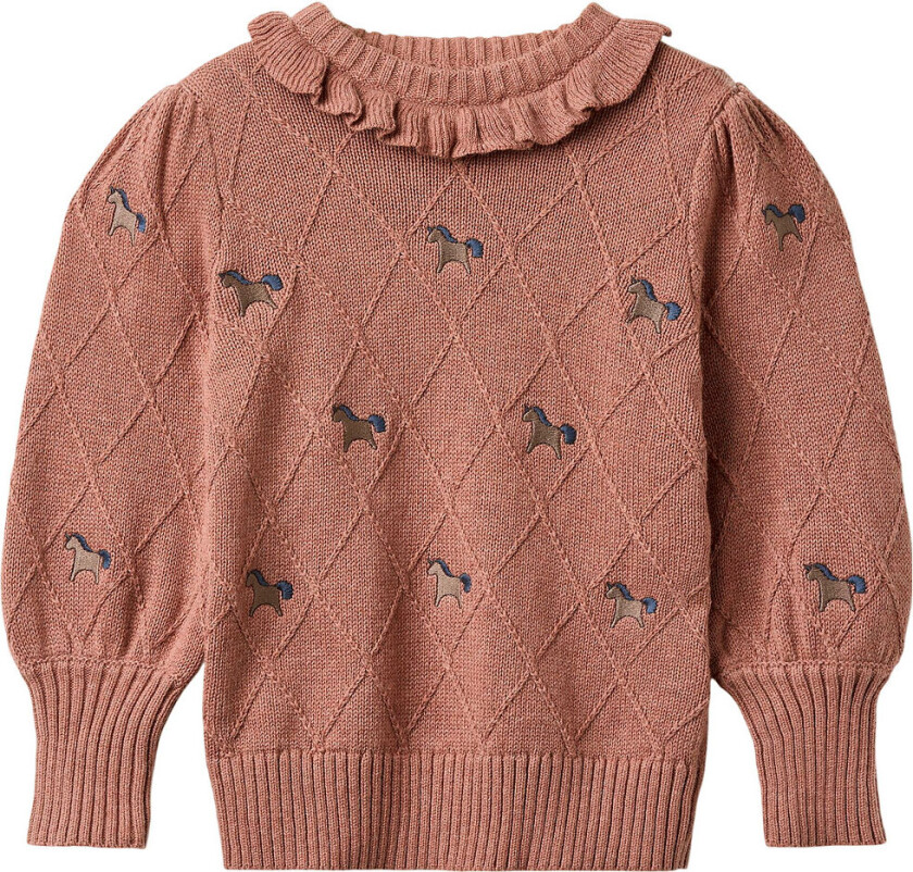 Genser - Bomull/Ull - Strikk - Lucie Unicorn - Ash Rose - - 80 - Genser