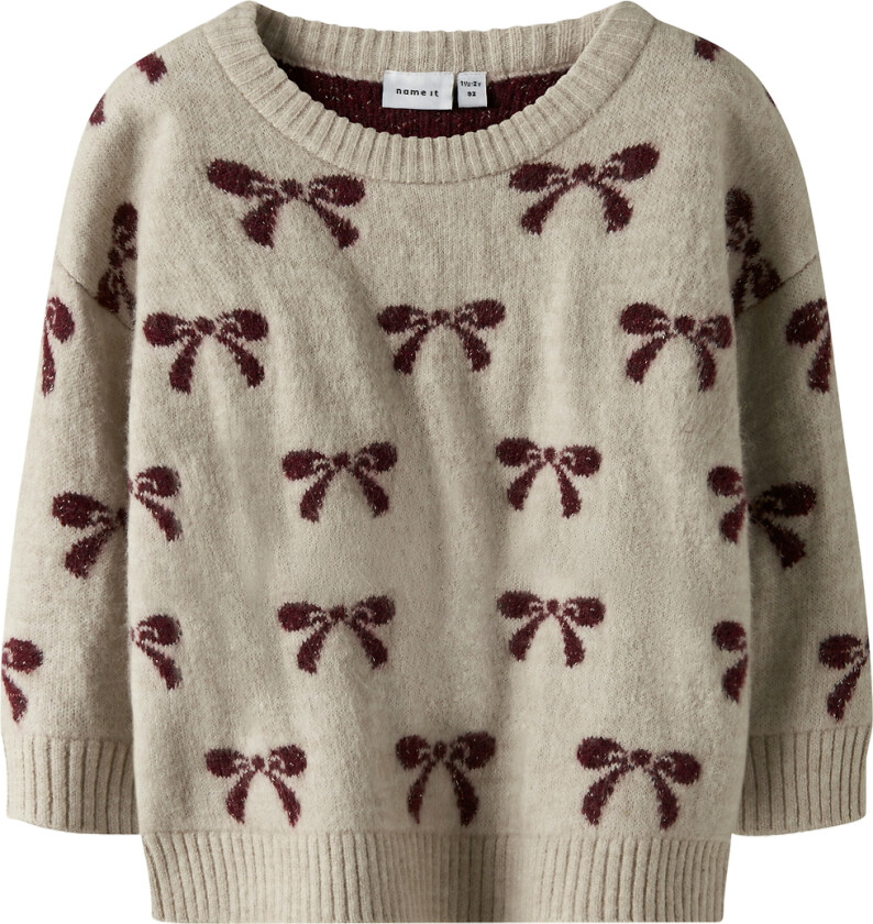 Collegegenser - Strikk - NmfSenya - Sement - - 6 år (116) - Collegegenser