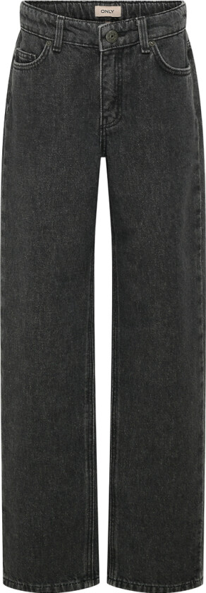 Jeans - KogLumi - Vasket Black/Heart Brodert - - 13 år (158) - Jeans