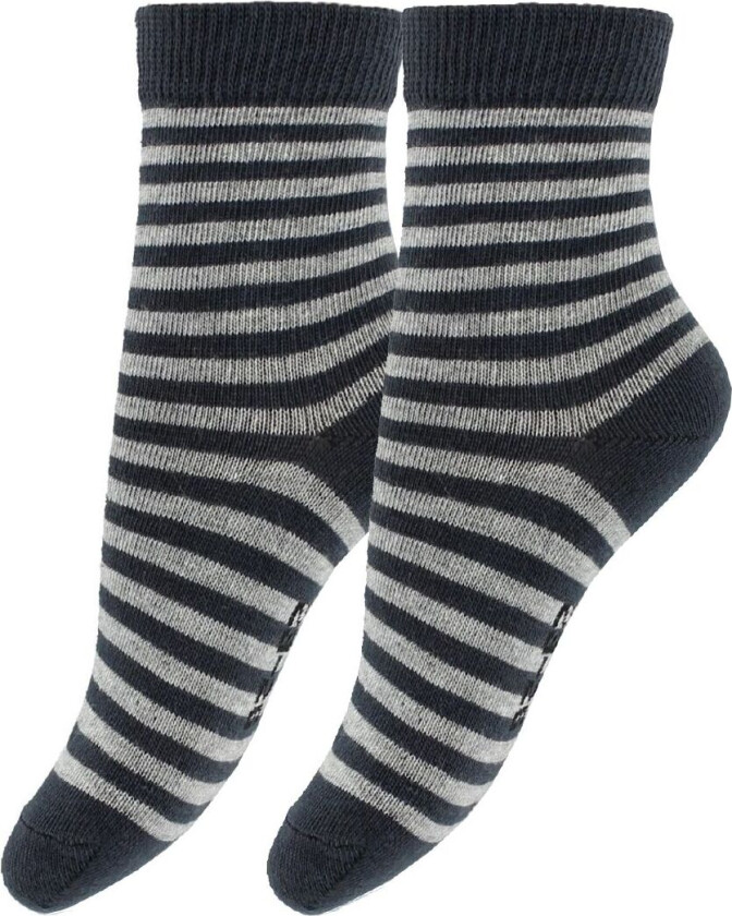 Sokker - 2-pack - Grå/Lysegrå Stripet - - 17/19 - Sokker