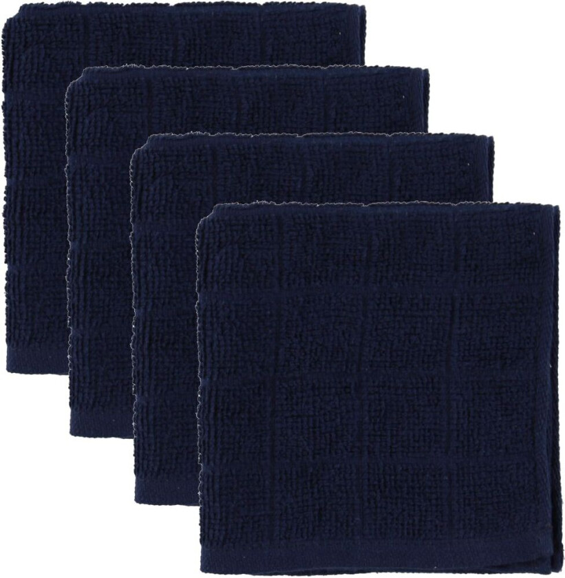 Pippi Vaskekluter - 4-pack - Mørk Navy - Pippi Baby - OneSize - Vaskeklut
