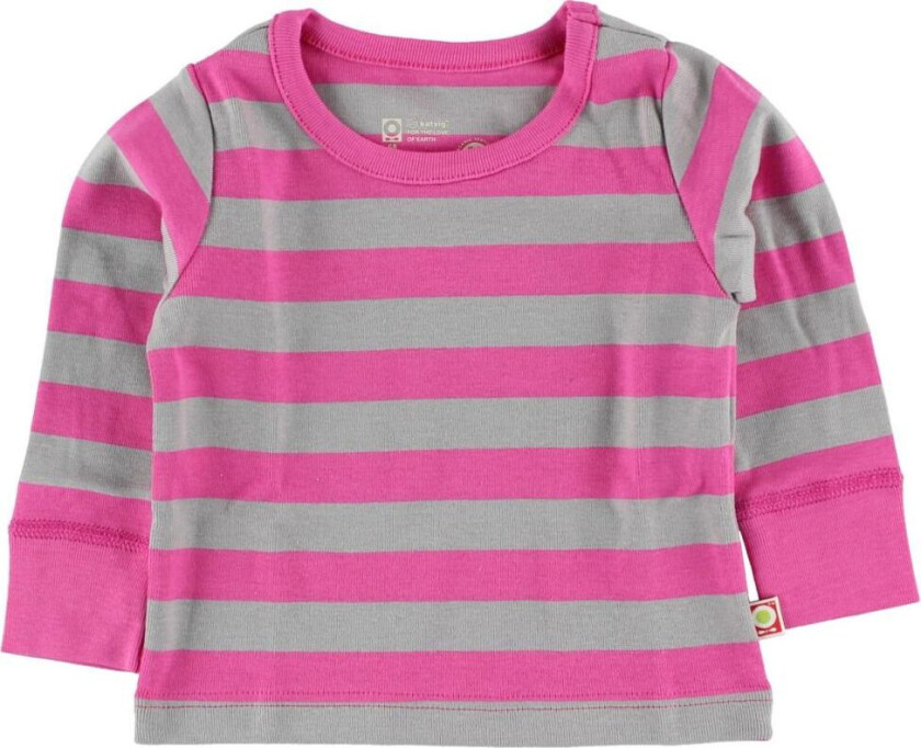 Genser - Rosa/Grå Stripet - - 74 - Genser