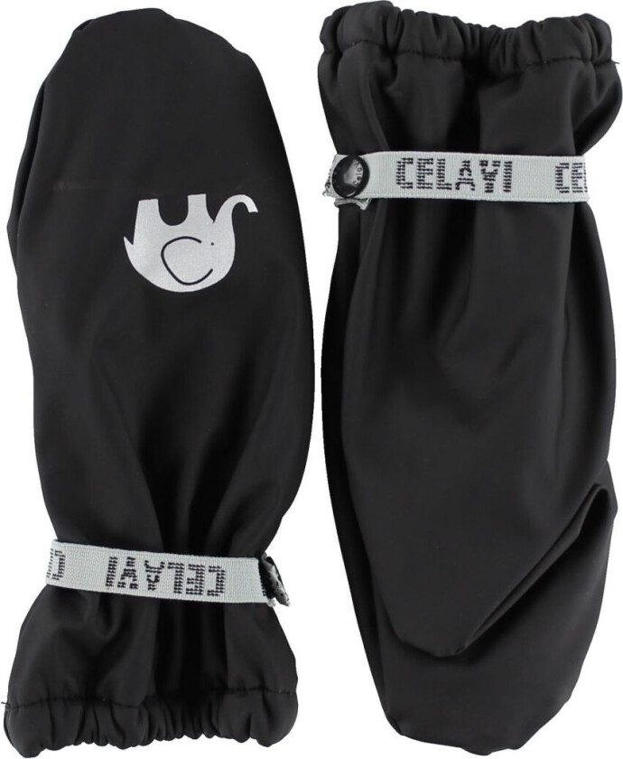 Votter m. Fleece - PU - Svart - - 4-6 år (104-116) - Votter