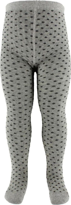 Strømpebukser - Grå m. Prikker - - 98/104 - Strømpebukser