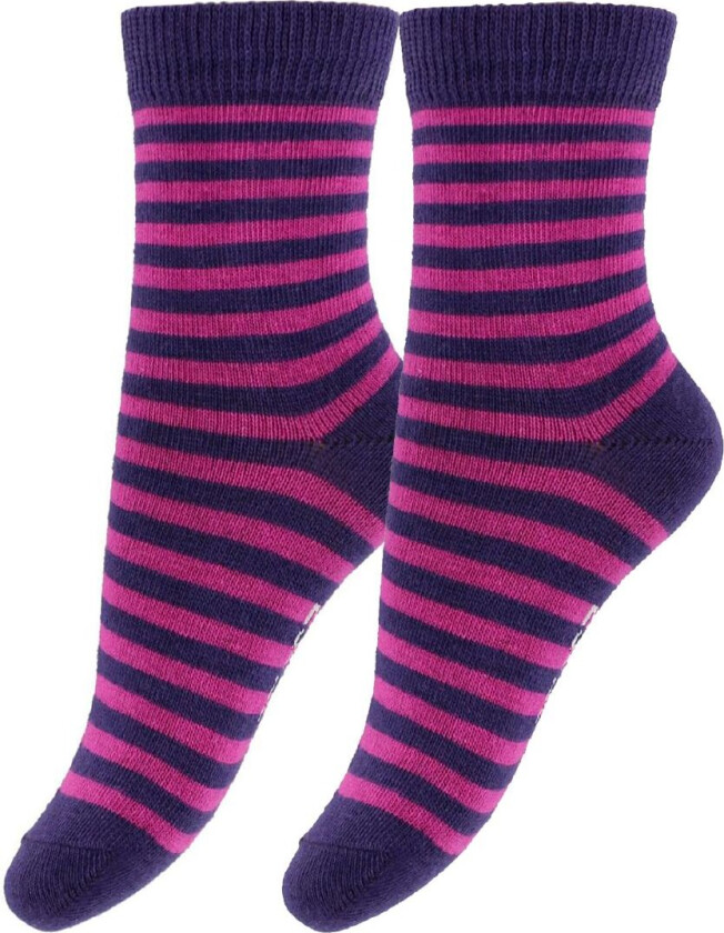 Sokker - 2-pack - Lilla/Rosa Stripet - - 20/22 - Sokker