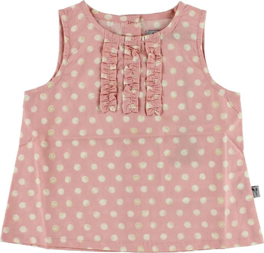 Topp - Lyserød m. Prikker - - 9 md - Singlet