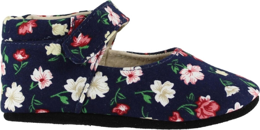 Ballerinasko - Flora - Navy m. Blomster - - 19/20 - Tøfler