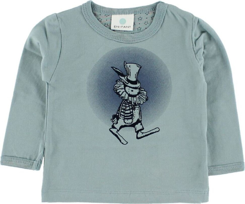 Genser - Lyseblå m. Klovn - - 68 - Genser