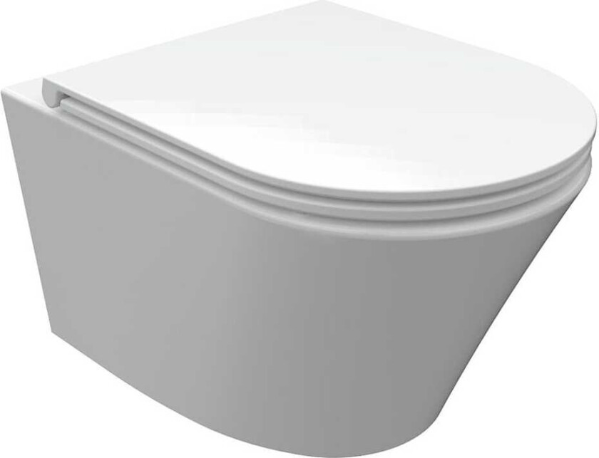Easy 2.0 Veggskål Rimless - Uten Toalettsete Hvit