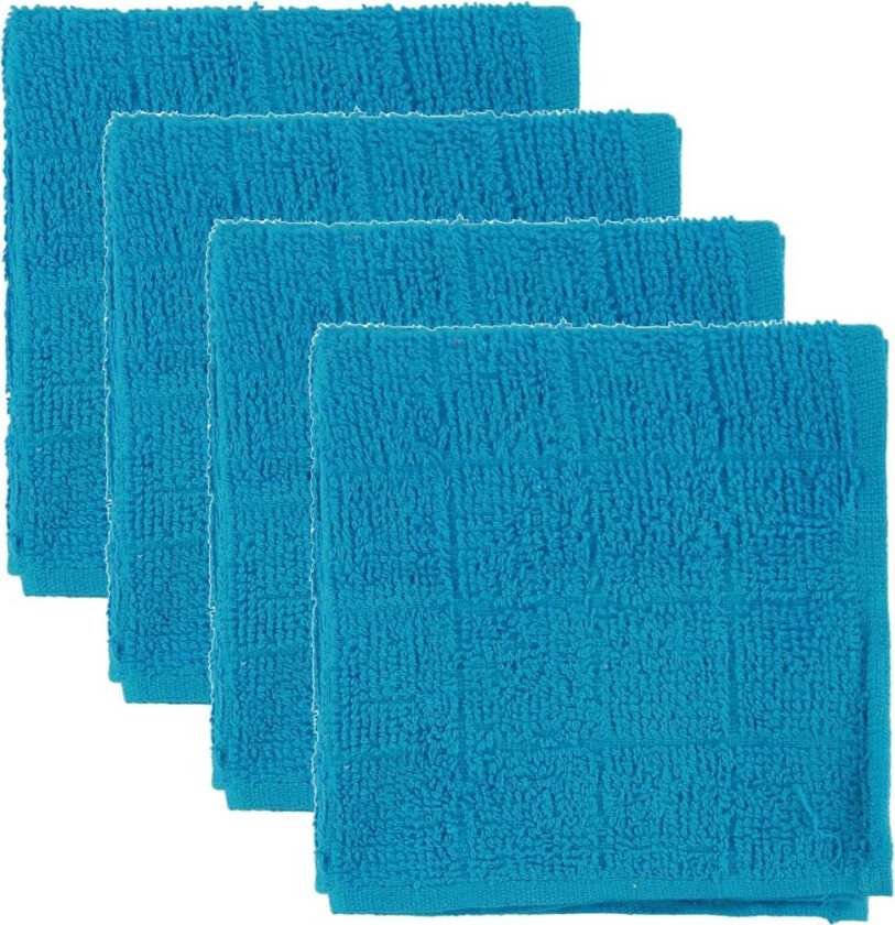 Pippi Vaskekluter - 4-pack - Turkis - Pippi Baby - OneSize - Vaskeklut