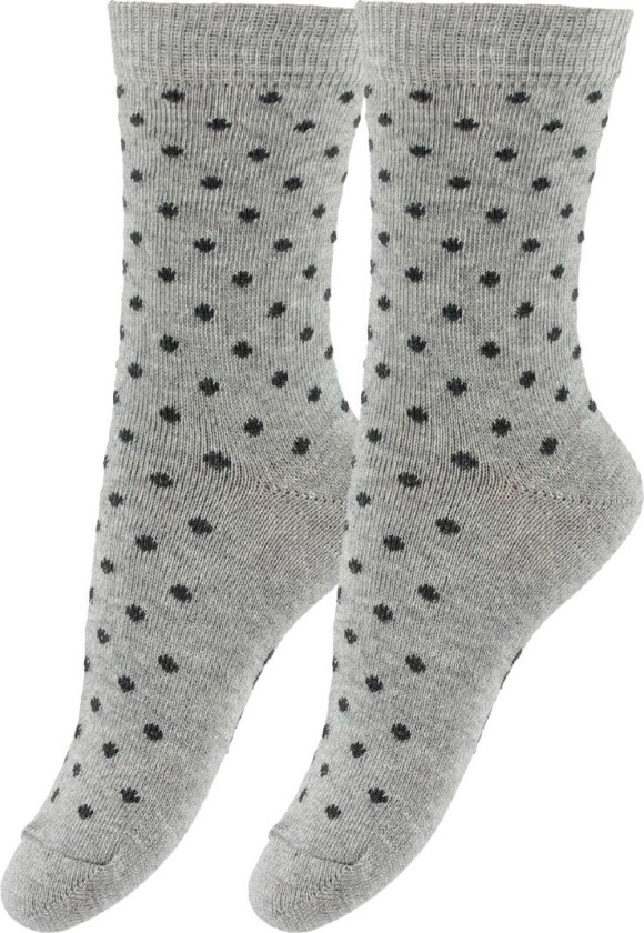 Sokker - 2-pack - Grå m. Prikker - - 35/38 - Sokker
