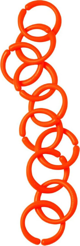 Opphengsringer - 10 stk. - Neon Oransje - - OneSize - Opphengsleke