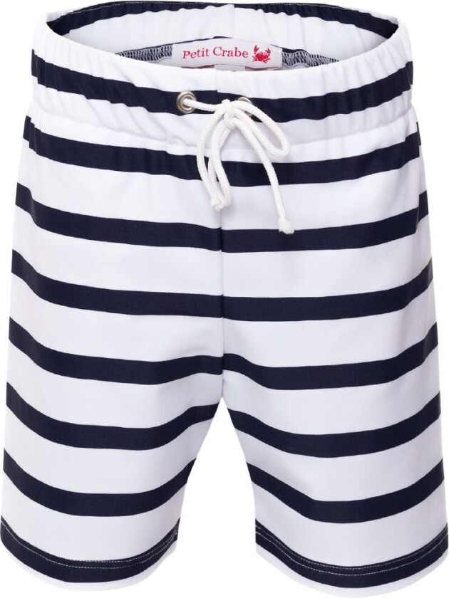 Badeshorts - Alex - UV50+ - Hvit/Marine Stripet - - 2-3 år (92-98) - Badetøy